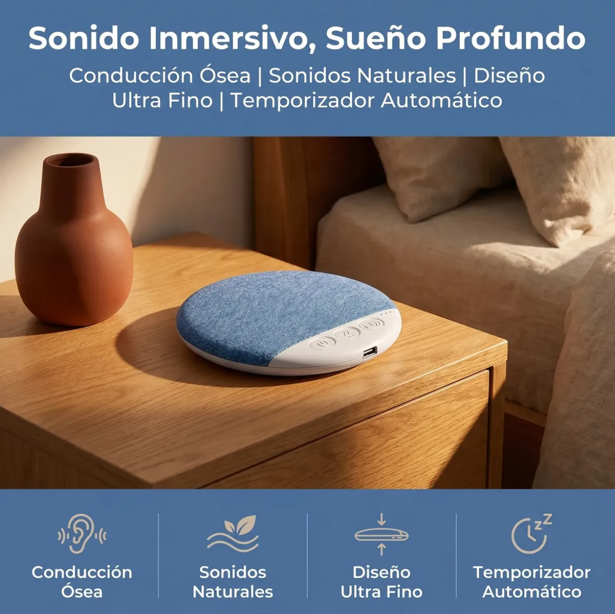 SleepWave®-“Duerme mejor, sin molestar a nadie”.