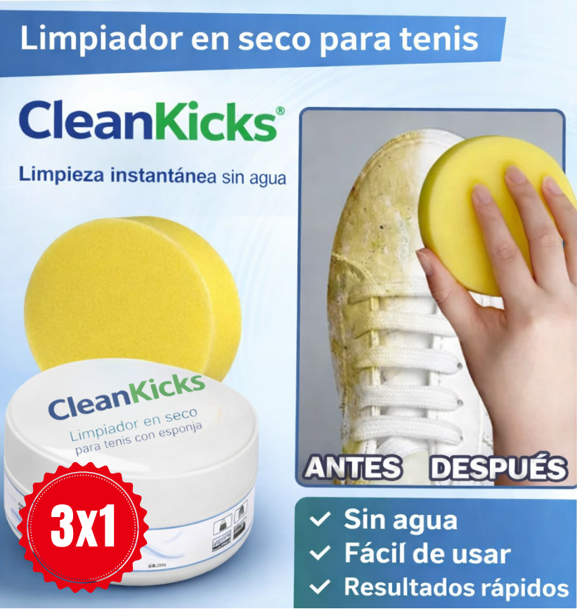 CleanKicks® – (3x1)Impecables desde el primer paso. Limpieza que se nota.