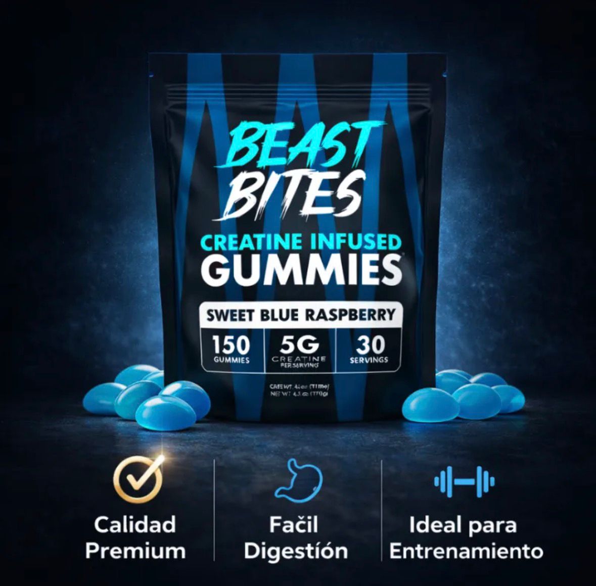 BeastBitesCreatine®-Rinde más, entrena mejor.