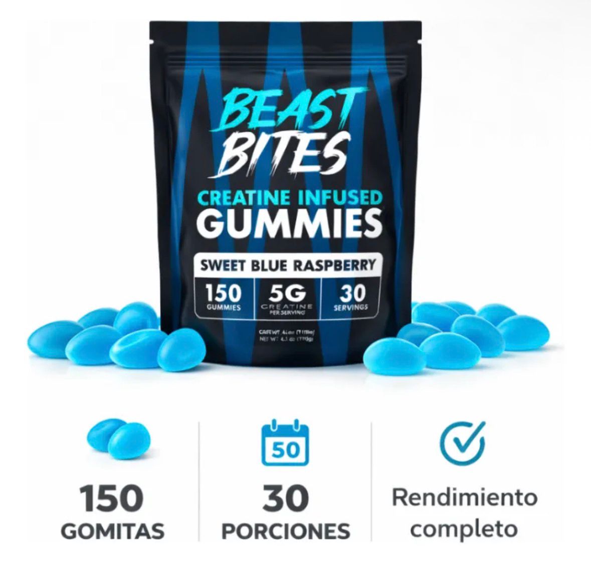 BeastBitesCreatine®-Rinde más, entrena mejor.