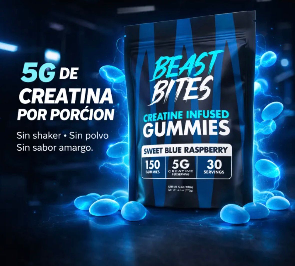 BeastBitesCreatine®-Rinde más, entrena mejor.