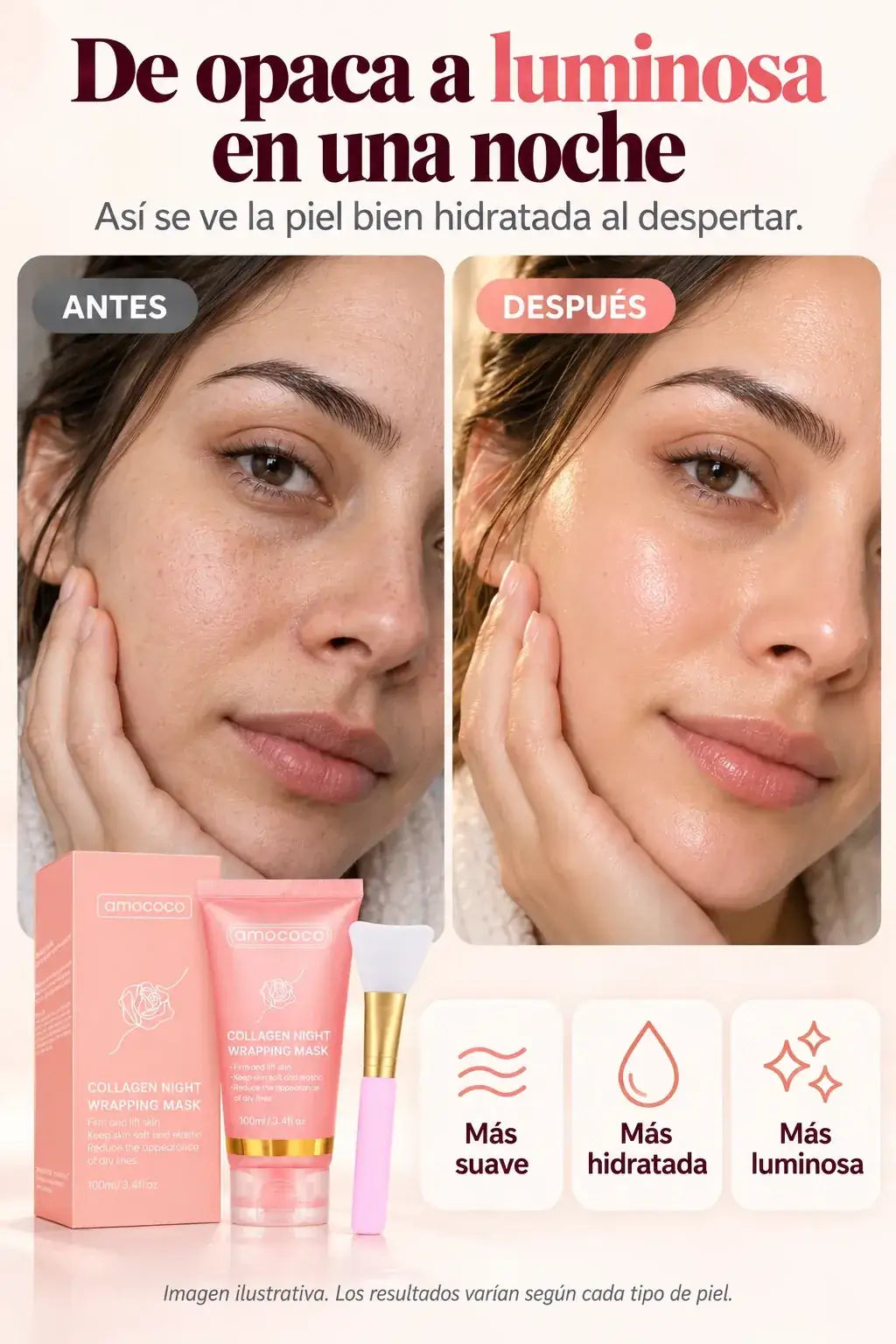 Antes y después: de opaca a luminosa. Imagen ilustrativa